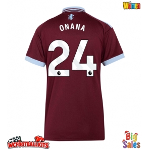 Aston Villa Amadou Onana #24 Replica Home Stadium Shirt for Women 2026-27 Short Sleeve